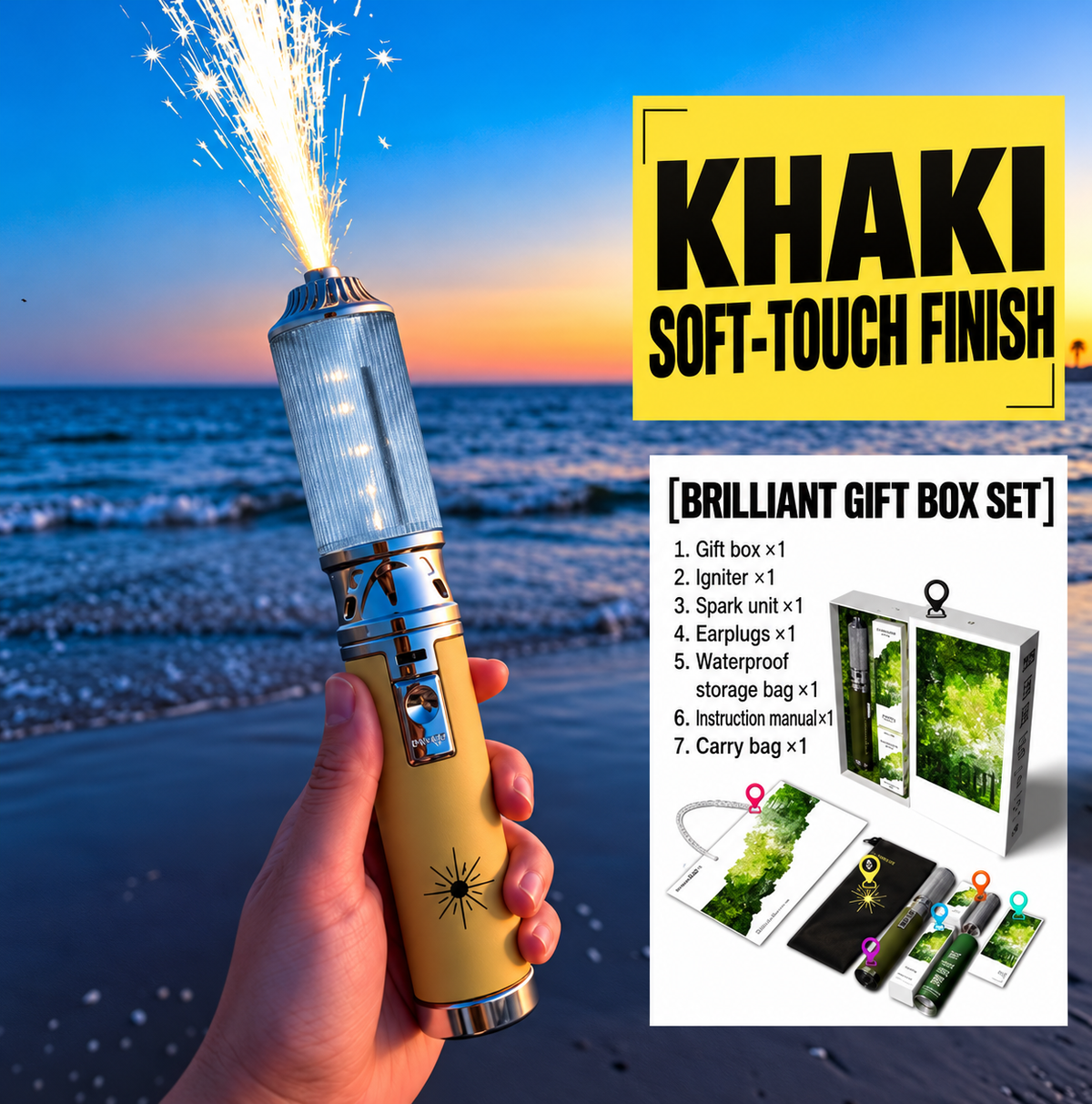 Premium Metal Sparkler Torch Gift Set – Portable Handheld Igniter for Outdoor Events & Festivals