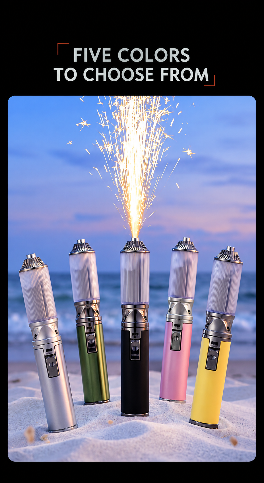 Premium Metal Sparkler Torch Gift Set – Portable Handheld Igniter for Outdoor Events & Festivals
